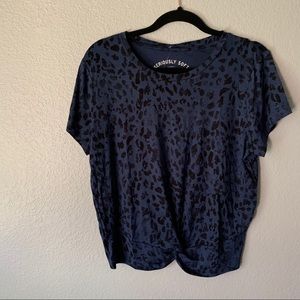 Aeropostale Seriously Soft Leopard Twist Tee